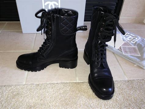 chanel black biker boots|High boots .